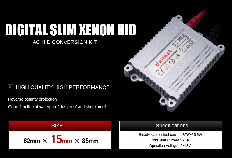 A6 AC slim hid ballast