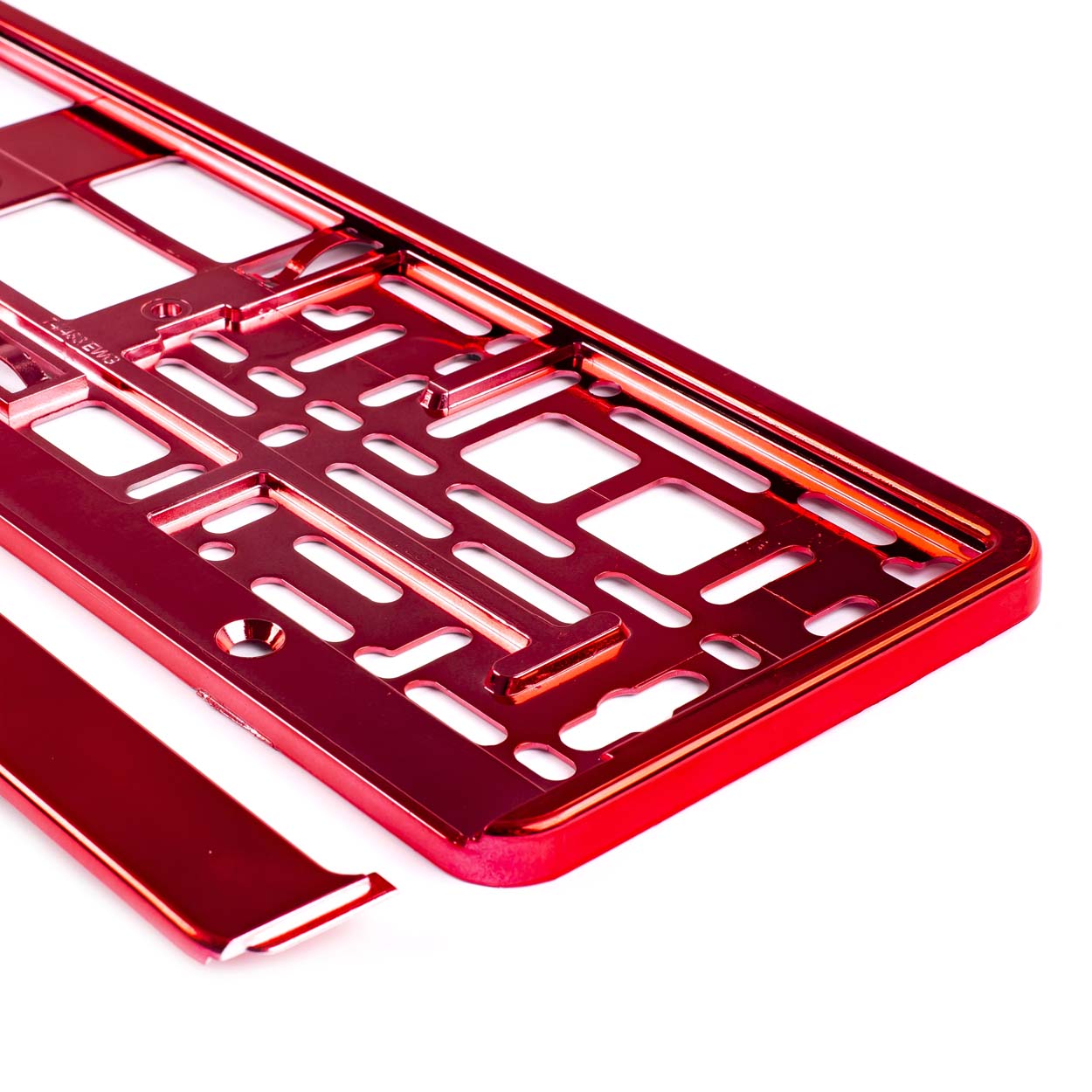 AMiO licence Plate Frame Red metalic MK LED