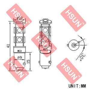 BAX9S 9 LED CANBUS SIZE