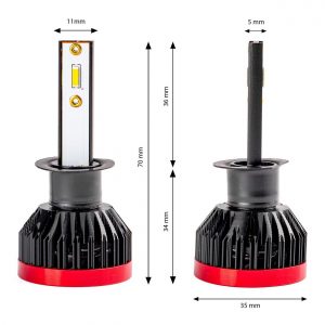 LED Headlight BF AMiO H1 02240 bulbs dimensions