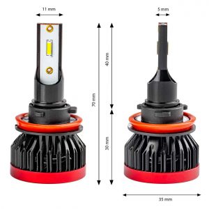 LED Headlight BF AMiO H8 H9 H11 02245 lamp dimensions
