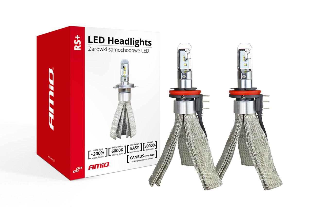 AMiO RS+ Slim Series H15 LED Headlight kit - up to 340% more light - 6000K  - MK LED