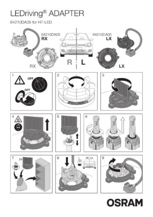 LEDriving Adapter H7 64210DA05 user instructions