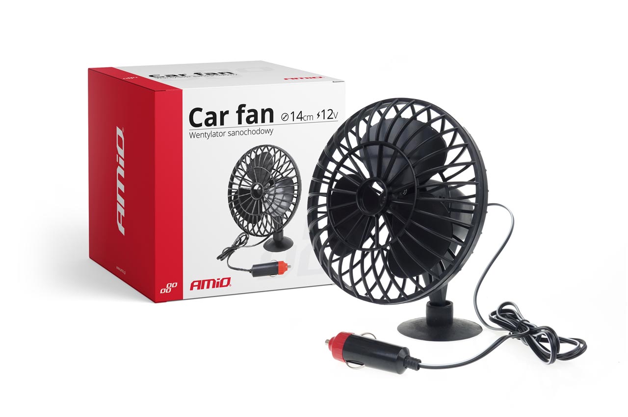 AMiO ventilator za auto sa vakumskim prihvatom, miniFAN 12V - MK LED