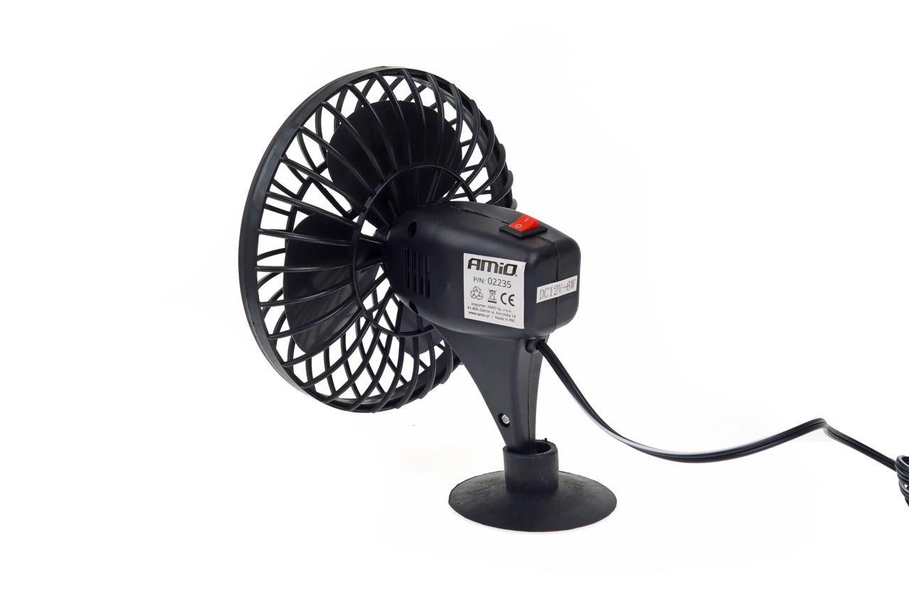 AMiO ventilator za auto sa vakumskim prihvatom, miniFAN 12V - MK LED