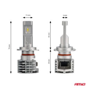 AMiO X1 Series H7 LED Headlight žarulje - do 175% više svjetla - 6500K - Image 4
