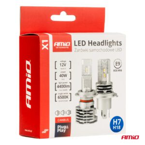 AMiO X1 Series H7 LED Headlight žarulje - do 175% više svjetla - 6500K - Image 5