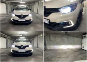 Renault Captu 1 with Osram HL Bright H1 low beam collage