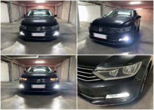VW Passat B8 with AMiO W21W CANBUS DRL collage