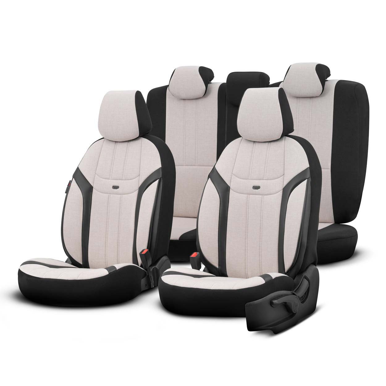 OTOM Car seat covers set SWAN 503 BEIGE 3-ZIP - MK LED