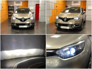 Renault Captu 1 with Osram HL Bright H1 low beam collage