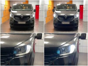 Renault Traffic with Osram LEDriving SL W21 5W position DRL light collage