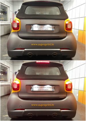 Smart 453 with Osram LEDriving SL P21 5W position brake lights LEDriving SL W5W licence plate light collage