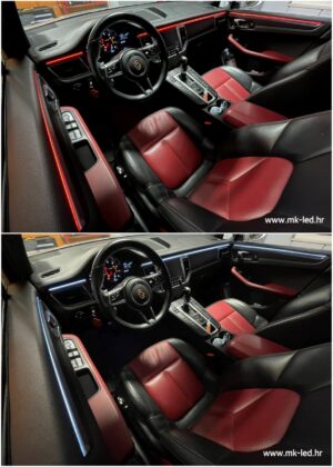 Porsche Macan with Ambitrim full digital RGB LED ambient interior collage 1