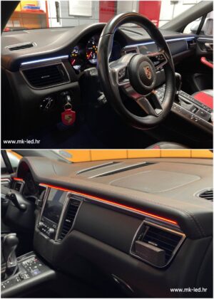 Porsche Macan with Ambitrim full digital RGB LED ambient interior collage 8