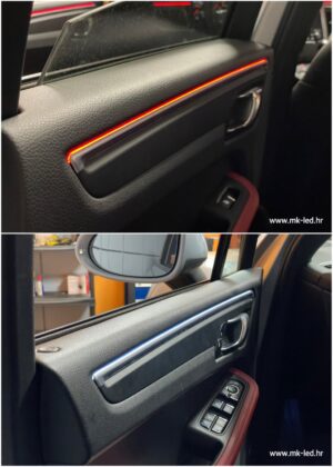 Porsche Macan with Ambitrim full digital RGB LED ambient interior collage 9
