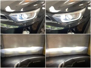 KIA Stonic FL with AMiO X3 HB3 LED low beam Osram cool blue intense next H7 cornering light collage