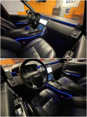 Range Rover 4 with Ambitrim full digital RGB ambient lighting collage 1