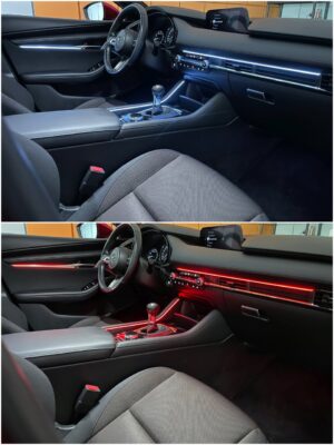 Mazda 3 BP with Ambitrim digital RGB amient lighting collage 3