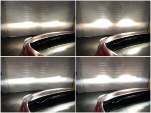 Opel Zafira C Tourer with Osram Night Breaker H7 Gen2 LED low beam Osram Cool Blue Intense NEXT H7 high beam comparison with factory halogen lights collage