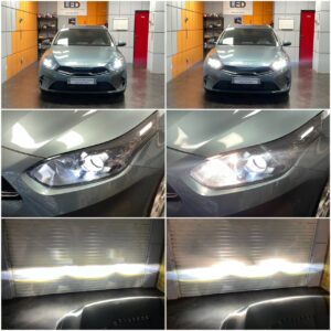 KIA Ceed 3 CD FL with Philips Ultinon Pro6000 Boost H7 low beam + Osram Cool Blue Intense H7 high beam collage