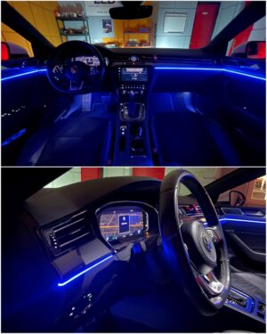 VW Arteon FL with Ambitrim full digital RGB ambient lighting collage 2