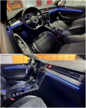 VW Arteon FL with Ambitrim full digital RGB ambient lighting collage 4