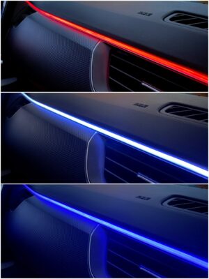 Renault conquest with Ambitrim RGB ambient lighting collage