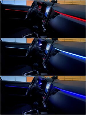 Renault conquest with Ambitrim RGB ambient lighting collage