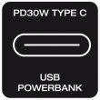 AM Icon Powerbank USB TYPE C k neg