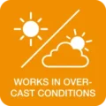 AM Icon Works in overcast conditions AM Icon Works in overcast conditions