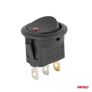 AMiO round switch with red light 12V max. 20A  AMIO-03961 - Image 4
