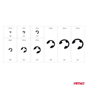 AMiO E-Clip External Retaining set 300pcs AMIO-04124 - Image 5