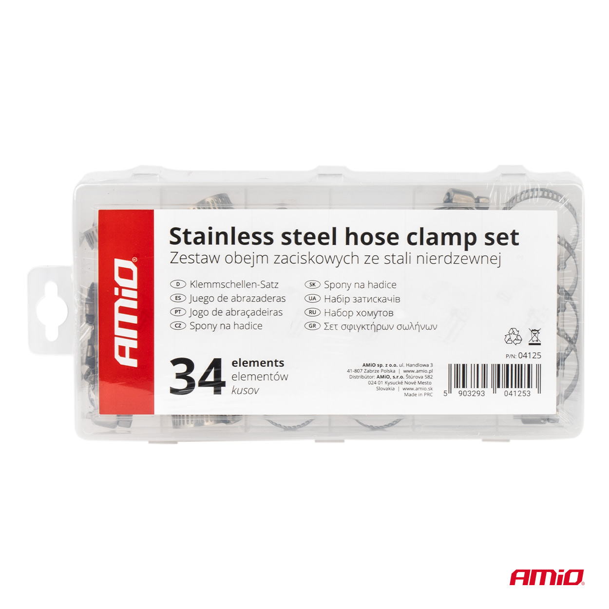 AMiO Stainless steel screw clamps set 34pcs AMIO-04125 - Image 6