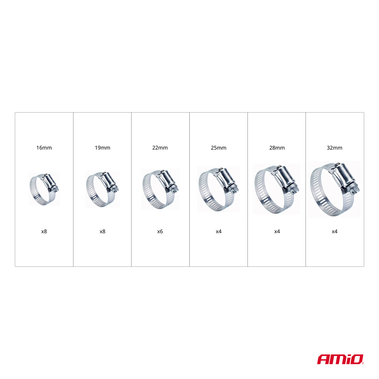 AMiO Steel screw clamps set 34pcs AMIO-04126 - Image 5