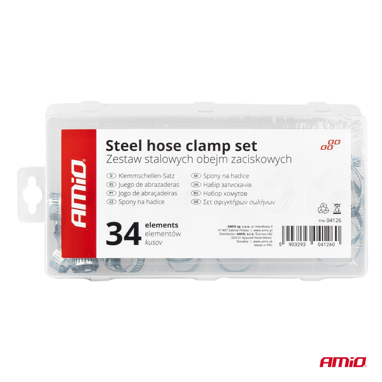 AMiO Steel screw clamps set 34pcs AMIO-04126 - Image 6