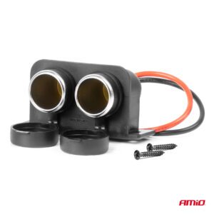 Double hermetic lighter socket 12/24V AMIO-04130 - Image 2