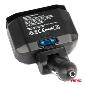 Double Extension Socket PD30W PD20W QC3.0 12/24V max 200W AMIO-04174 - Image 4