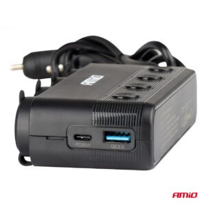 Quadruple Extension Socket PD30W QC3.0 12/24V max 216W AMIO-04175 - Image 4