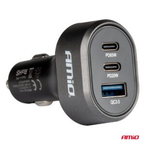 AMiO Quick Car Charger 3.0 PD65W PD20W AMIO-04177 - Image 2
