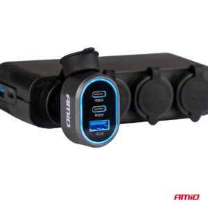 AMiO Quick Car Charger 3.0 PD65W PD20W AMIO-04177 - Image 3