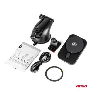 AMiO Fast Magnetic Wireless Window Dashboard Car Charger Qi2 15W AMIO-04181 - Image 11