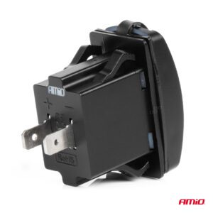 AMiO boat Shaped waterproof Phone Charger with RED LED Backlight 2x USB 12/24V AMIO-04228 - Image 2