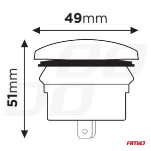AMiO boat Shaped waterproof Phone Charger with RED LED Backlight 2x USB 12/24V AMIO-04228 - Image 4