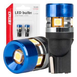 AMiO LED bulbs CANBUS T10 W5W 5SMD 3030 White 12/24V