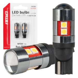 AMiO LED bulbs CANBUS T10 W5W 9 SMD 3030 White 12/24V 36V 48V