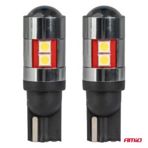 AMiO LED bulbs CANBUS T10 W5W 9 SMD 3030 White 12/24V 36V 48V - Image 2