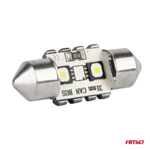 AMiO LED žarulje CANBUS 12SMD Festoon C5W 3838 31mm bijele 12/24V - Image 4