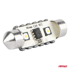 AMiO LED CANBUS bulbs 12SMD Festoon C5W 3838 36mm White 12/24V - Image 4