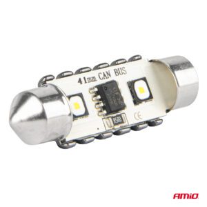 AMiO LED CANBUS bulbs 12SMD Festoon C5W 3838 41mm White 12/24V - Image 4